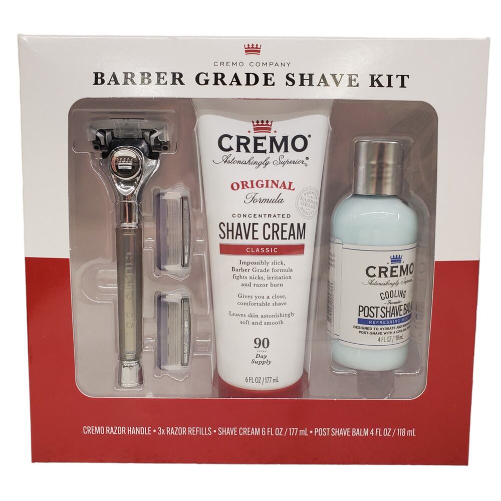 Cremo Barber Grade Shave Kit Mens Luxury Shaving Kit NEW